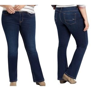 Maurices NEW Women's 18W Short Classic Slim Boot Mid Rise Dark Wash Jeans Denim